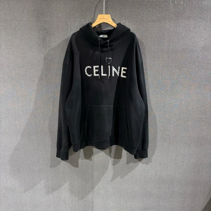 95新 Celine/思琳 （pm）字母logo帽衫卫衣 m码/5716