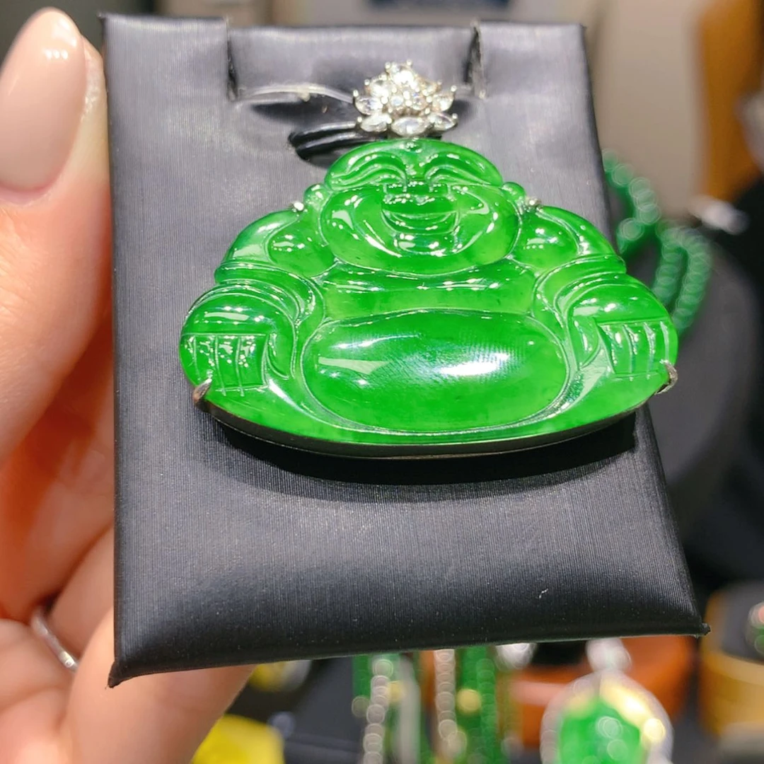 【闪购商品】颈饰银S925镶嵌翡翠7柒姐