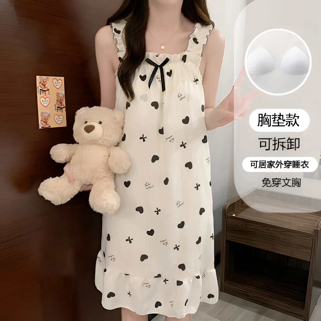 【背心裙合集】夏天甜美可爱少女睡衣女夏季ins睡裙家居服无袖网红