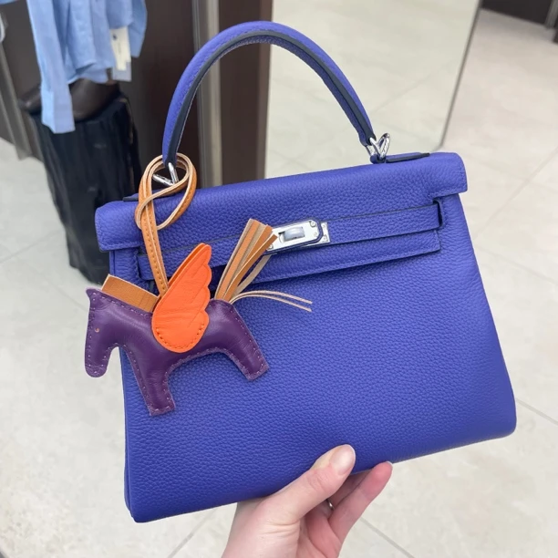 SWF进口牛皮凯莉包25CM