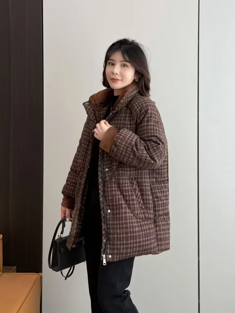 洋气妈妈遮屁股棉服女2025冬装新款加厚保暖时尚大码显瘦外套