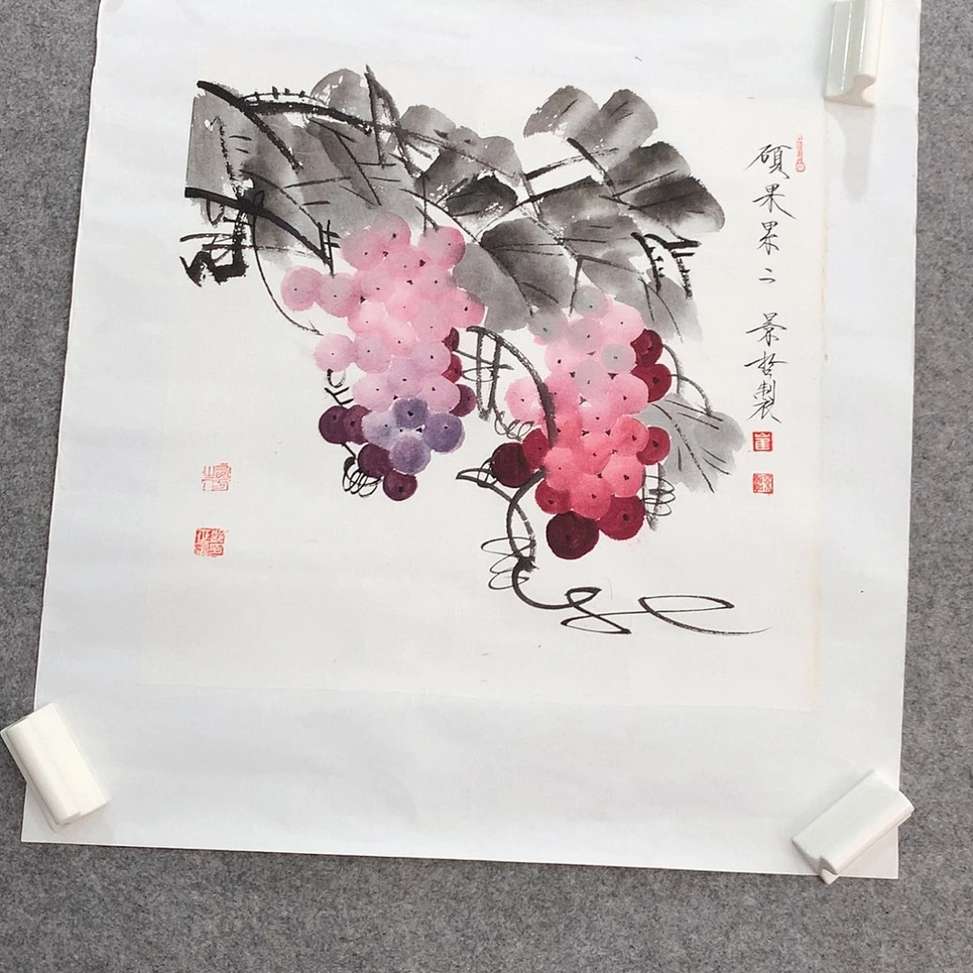 带灯款书画艺术作品