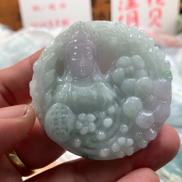 翡翠未镶嵌颈饰保真天然a货翡翠