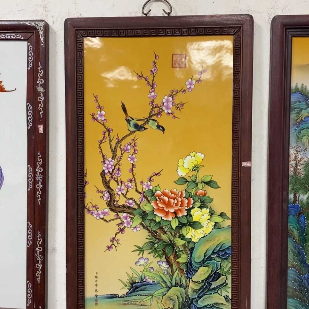 瓷90*52*1景德镇瓷板画柴窑烧制