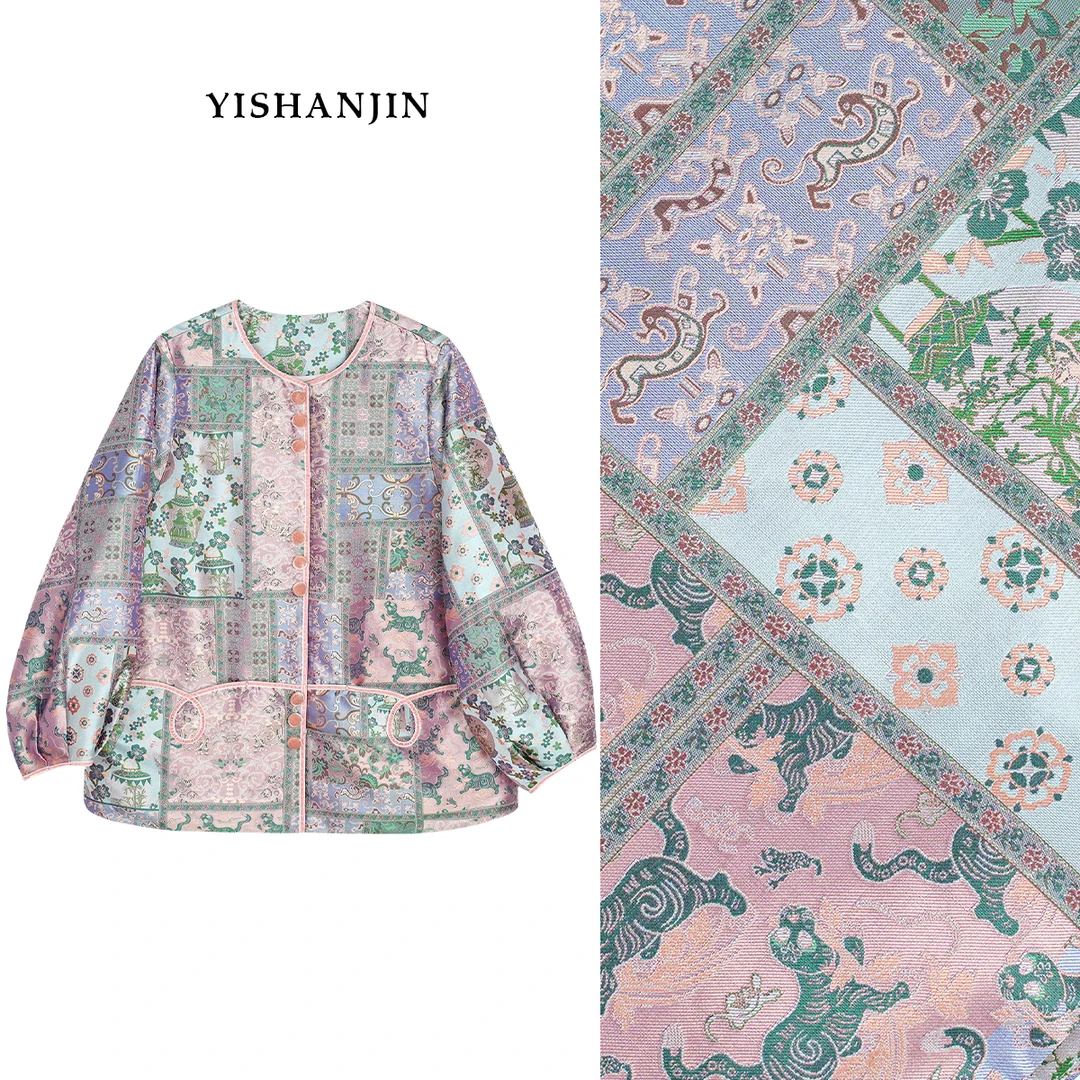 【蜀锦鹅绒服】100桑蚕丝蜀锦新中式国风上衣鹅绒服外套YSW5098