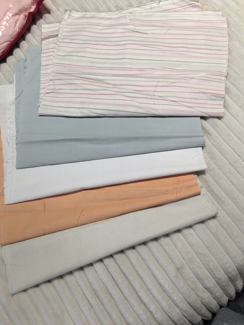 小华约48*74棉枕套发3对颜色不挑 半成品有开口