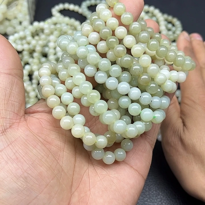 和田玉未镶嵌颈饰新疆和田玉且末料手串卡8