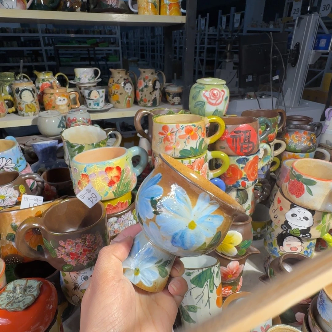 景德镇手工陶瓷釉下彩紫砂微瑕94