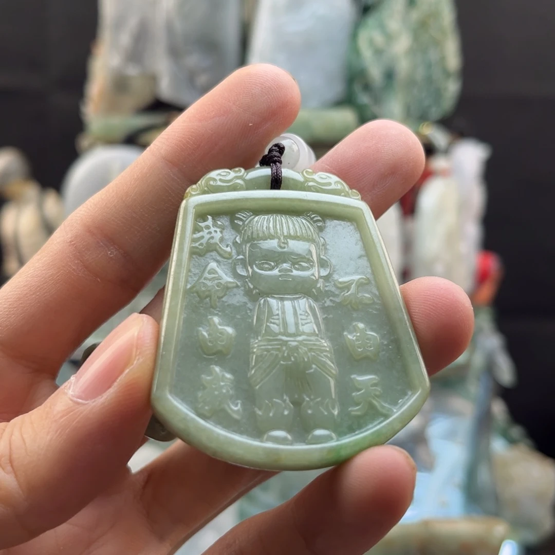颈饰未镶嵌翡翠哪吒