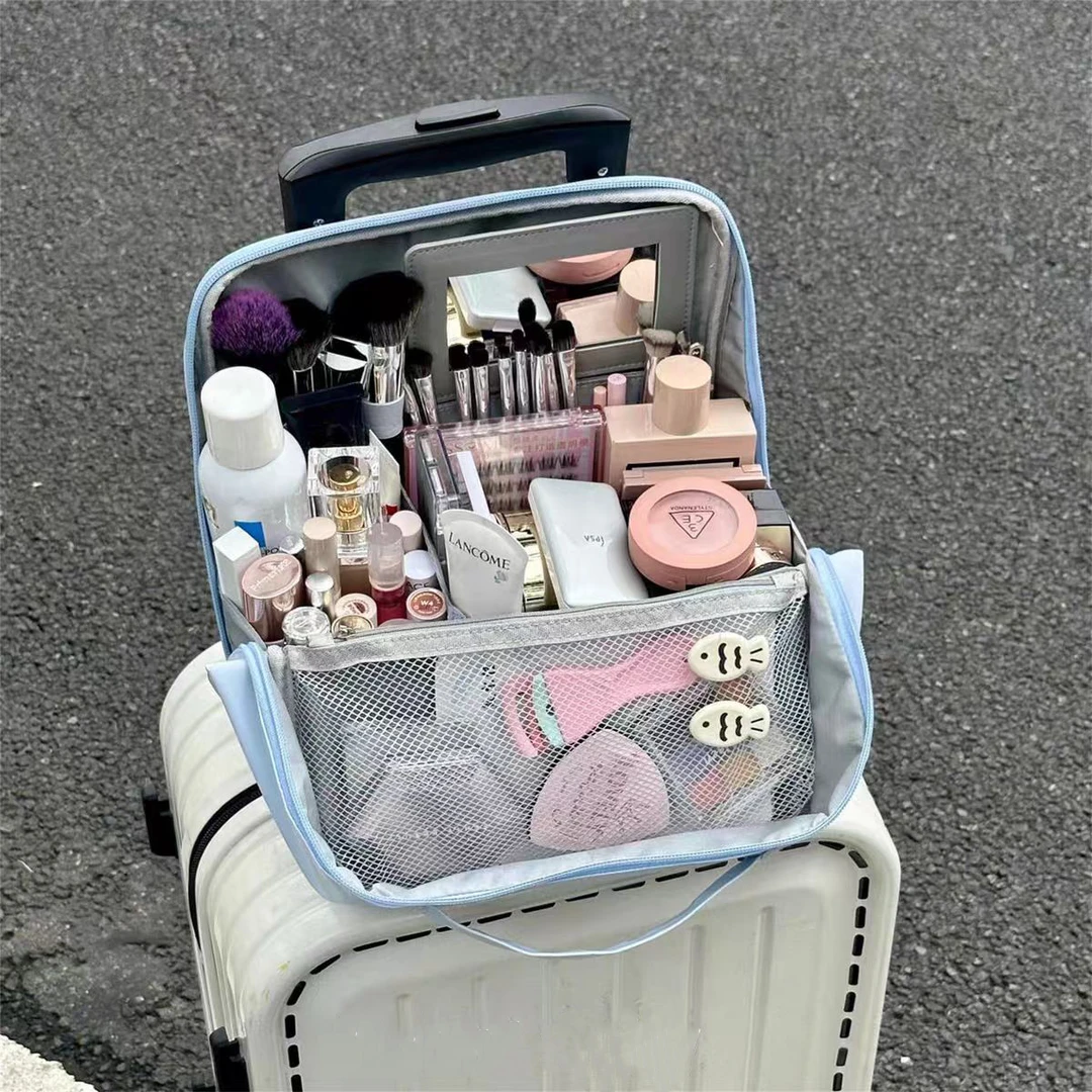 莉莉安立式化妆包高颜值分区大容量外出便携休闲风手提防水化妆包