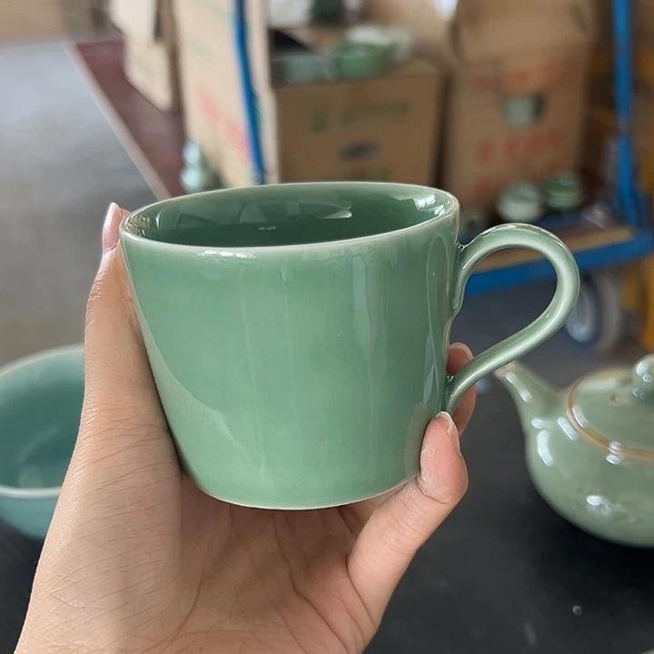 龙泉云间青瓷小米茶器