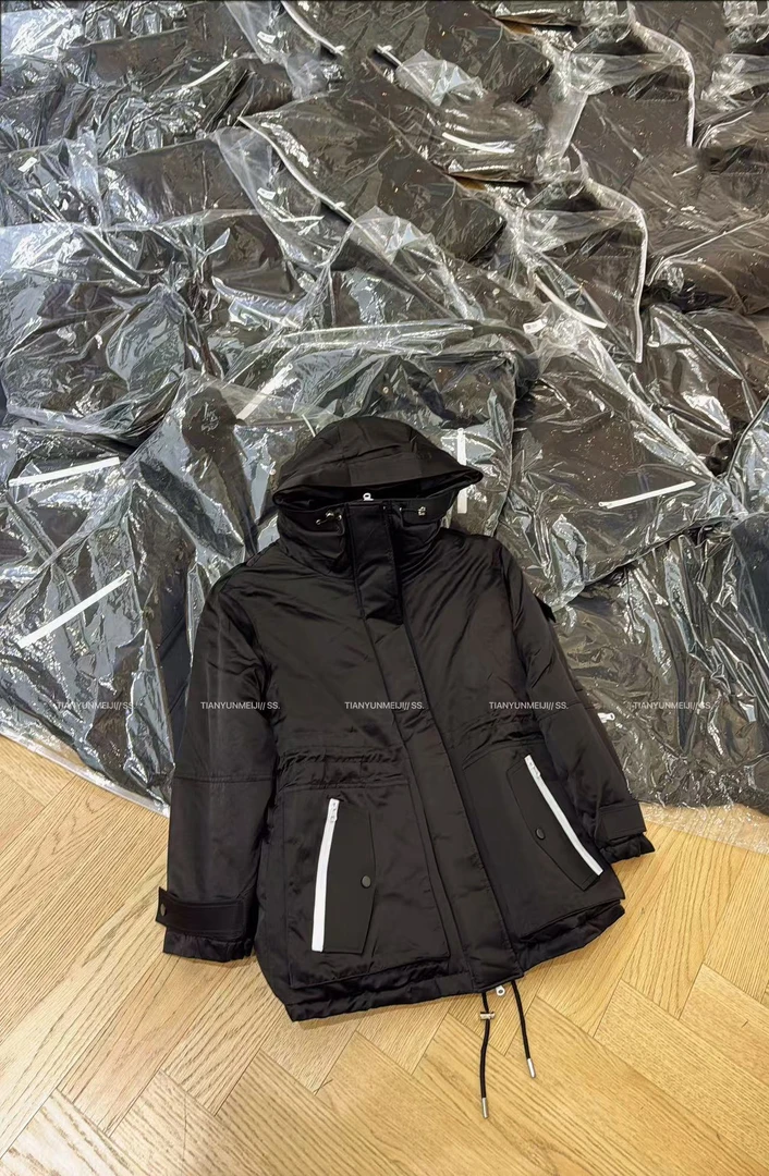 【no退no换 谨慎下单】连帽收腰抽绳中长款羽绒服85239