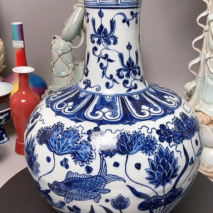 旧藏青花天球瓶全品