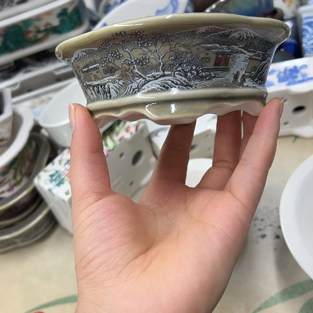 花盆紫砂036号瑕疵13/12/4cm窑变