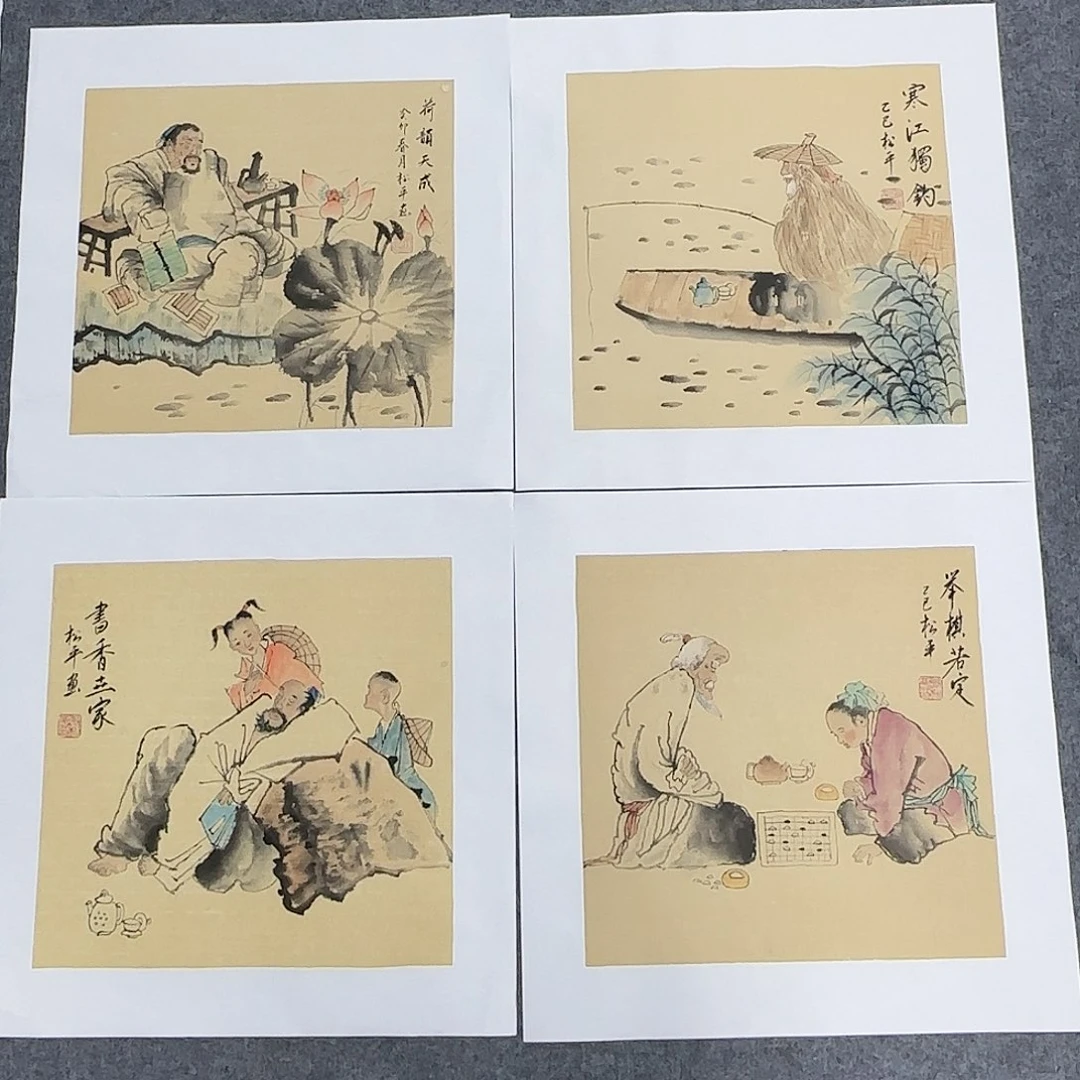 国画35*35纯手绘张松涛