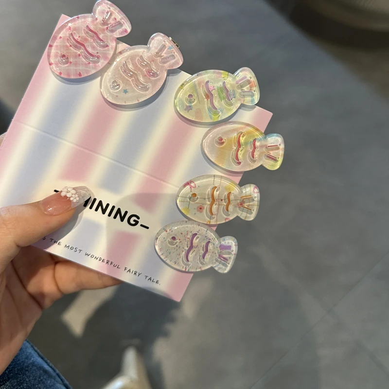 元气满满可爱卡通小鱼发夹女前额侧边夹子百搭少女感ins发饰