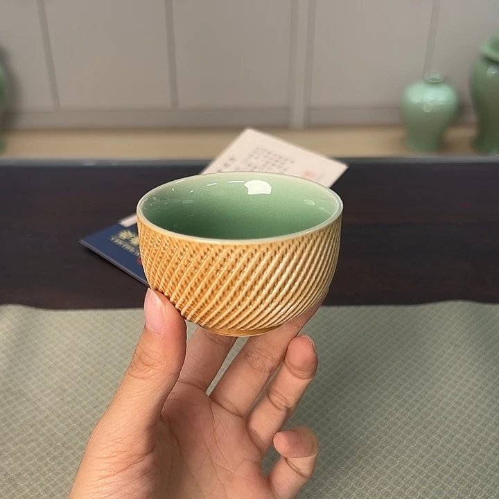 龙泉云间青瓷小米茶器