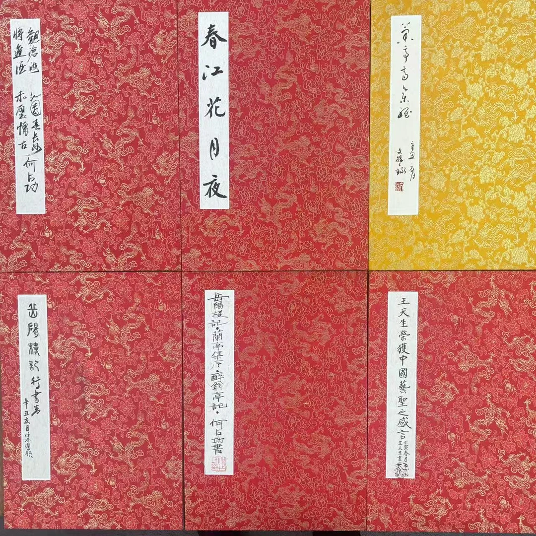 随机精册页 老师亲笔书写作品 宣纸 已装裱