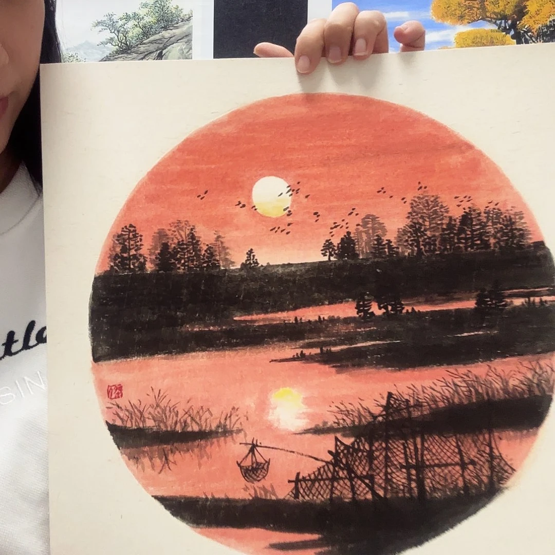 用***7国画纯手绘国画作品