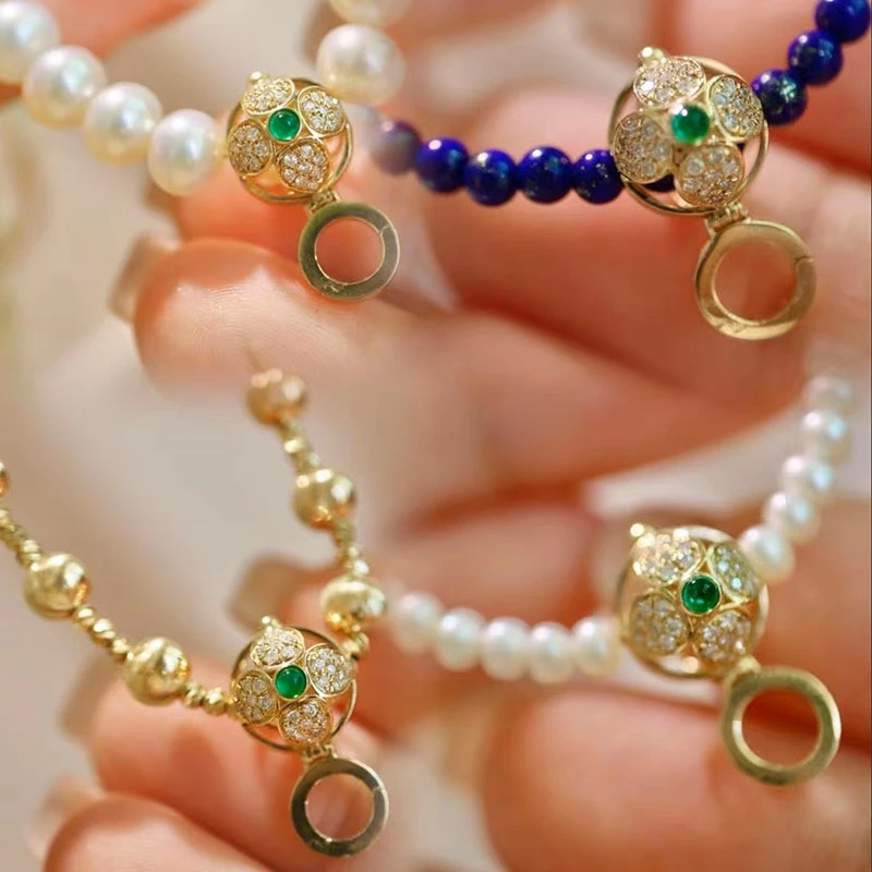 拯救吊坠DIY连接扣配件星球万能扣头珠链双开扣包珠扣