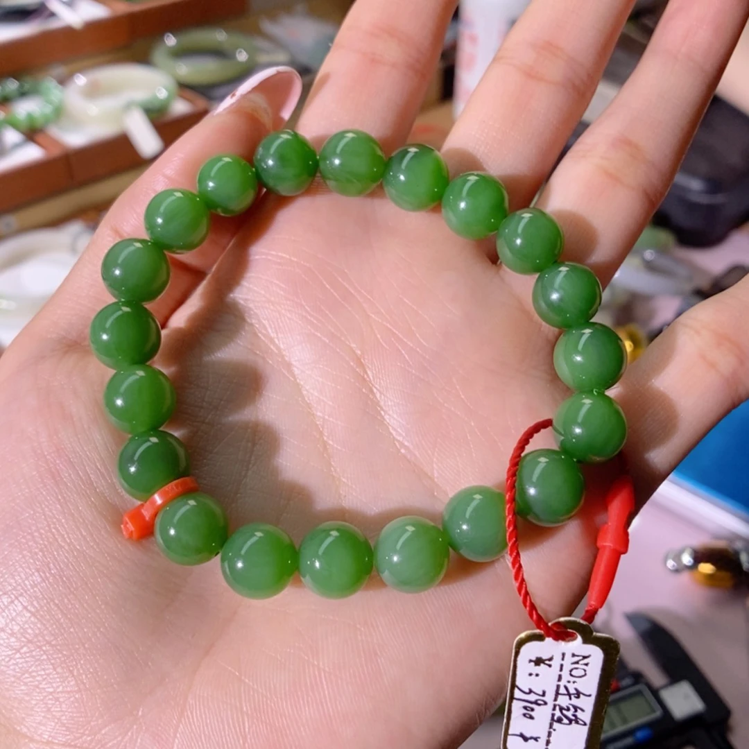 【闪购商品】未镶嵌手链和田玉（碧玉）