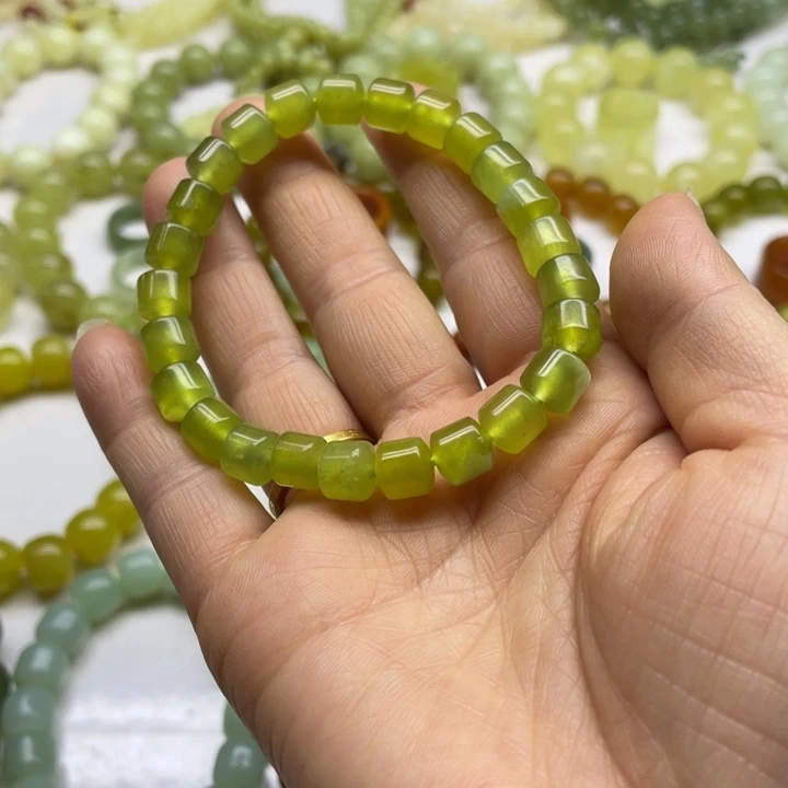 蛇纹石玉手串未镶嵌叶*可