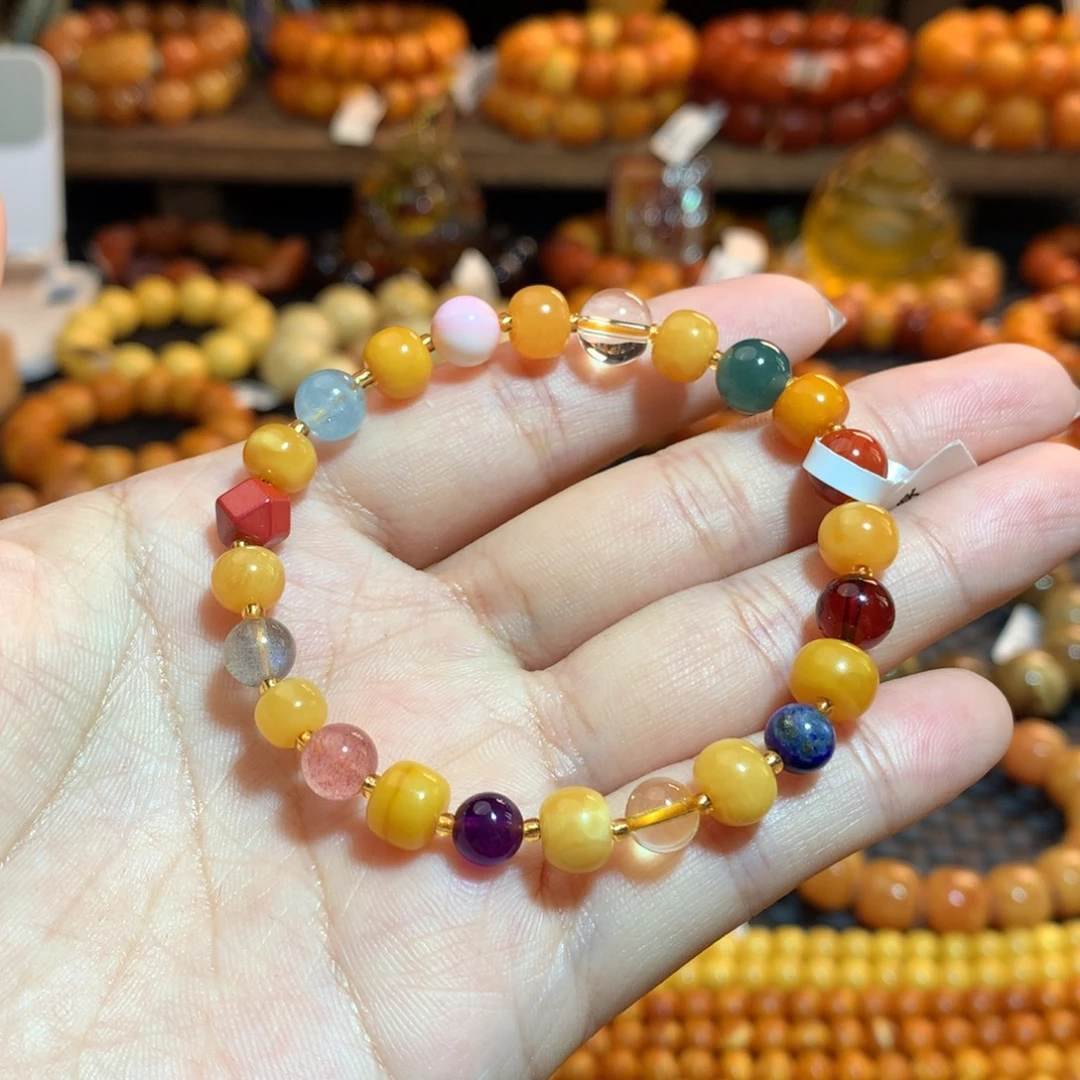 蜜蜡未镶嵌手串蜜蜡手串