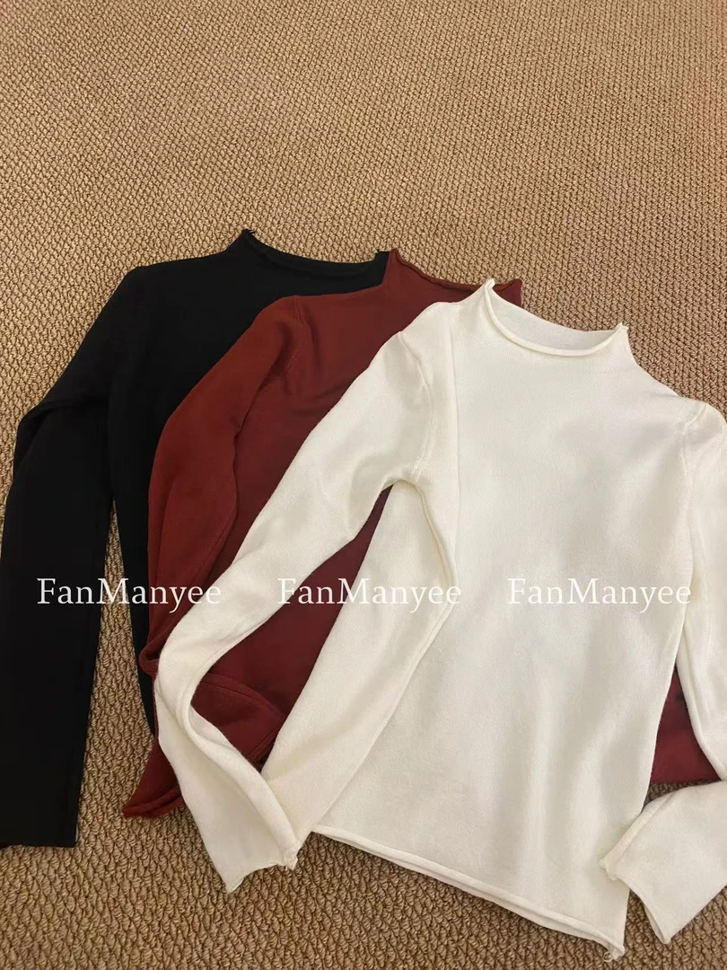 【微高领打底】秋冬软糯舒适弹力百搭打底外穿上衣套头X