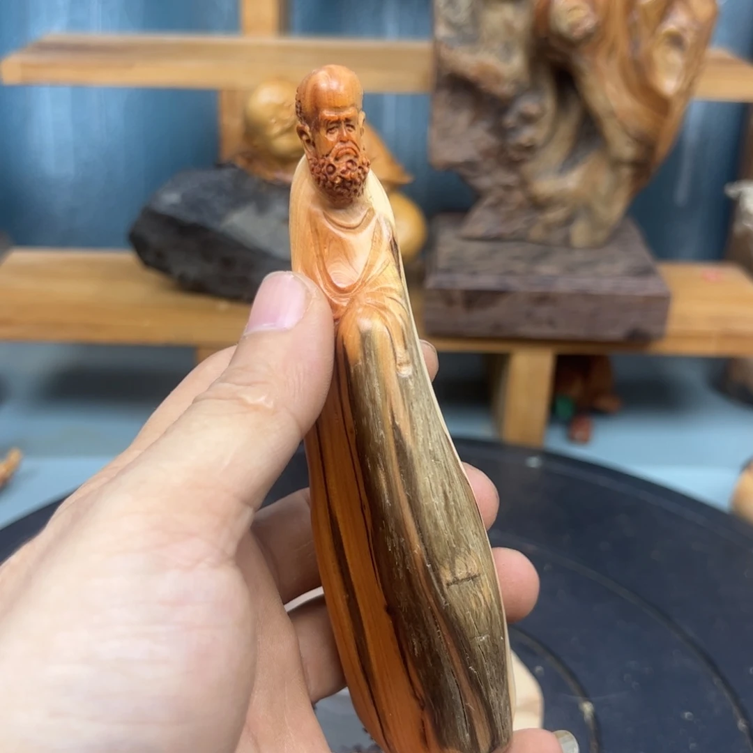 木知**行崖柏木摆件手把件