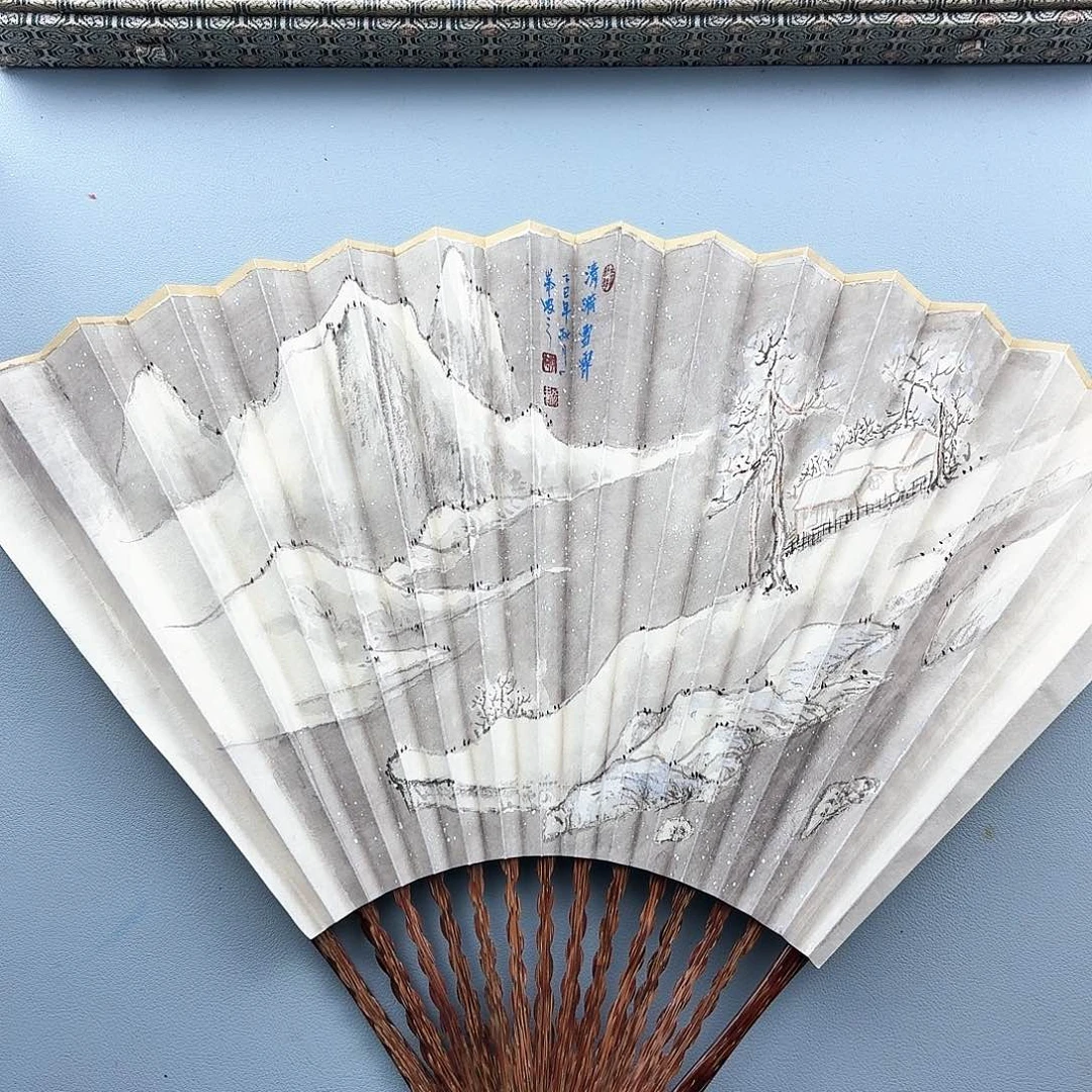 扇子95寸16方2.0排扣扇面