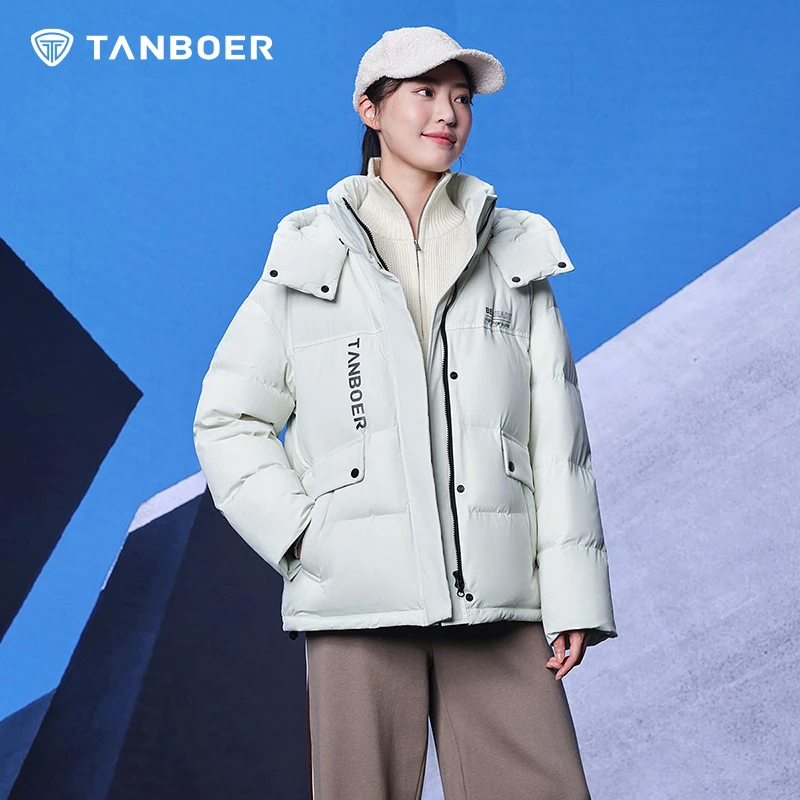 坦博尔xAgustina大师联名创意印花运动短款户外羽绒服TB235362