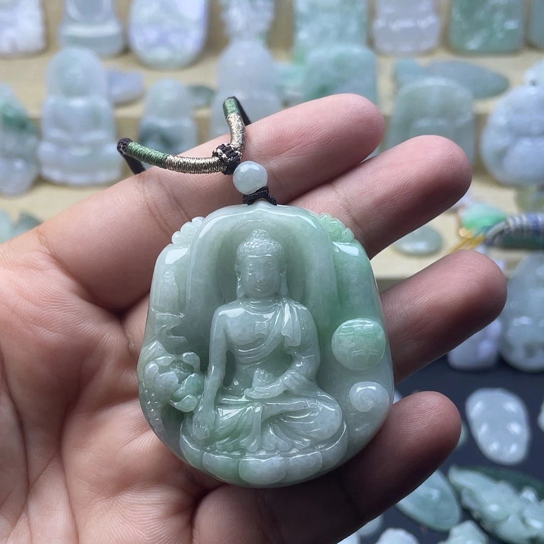 翡翠未镶嵌颈饰纯天然翡翠
