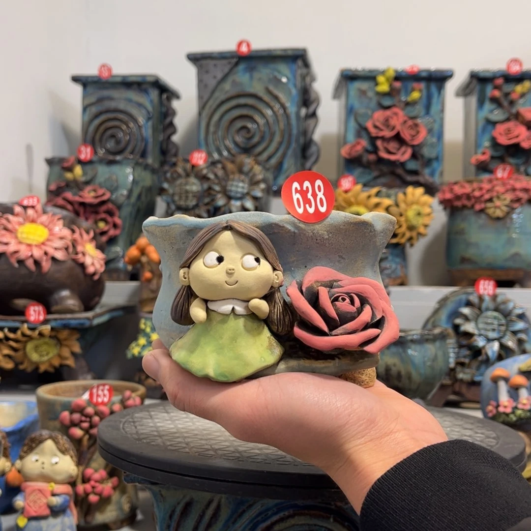 陶瓷无***席特价638 号陶然花盆