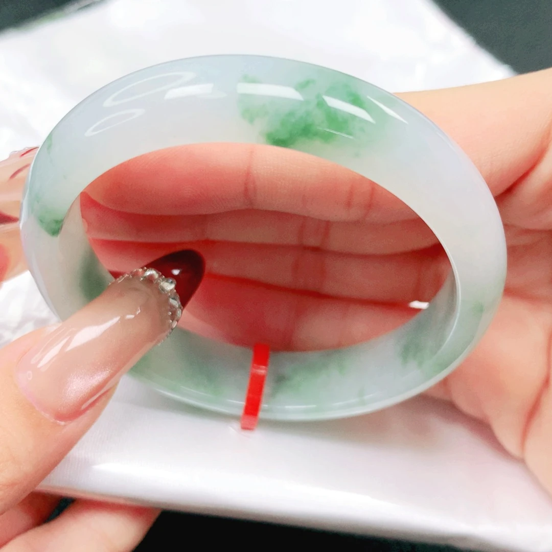 翡翠未镶嵌手镯53.54