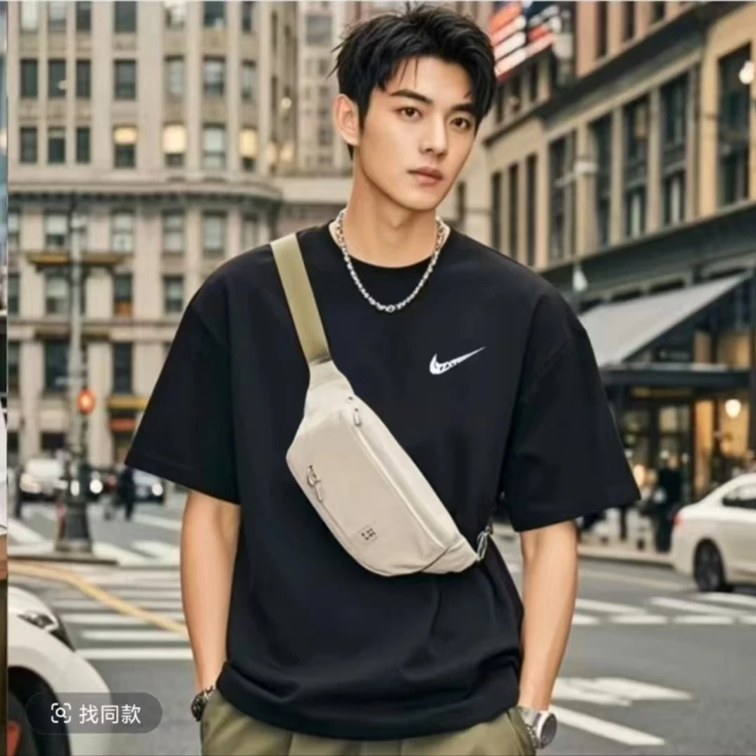 【一折粉丝福利】夏季潮牌男女同款百搭圆领T恤