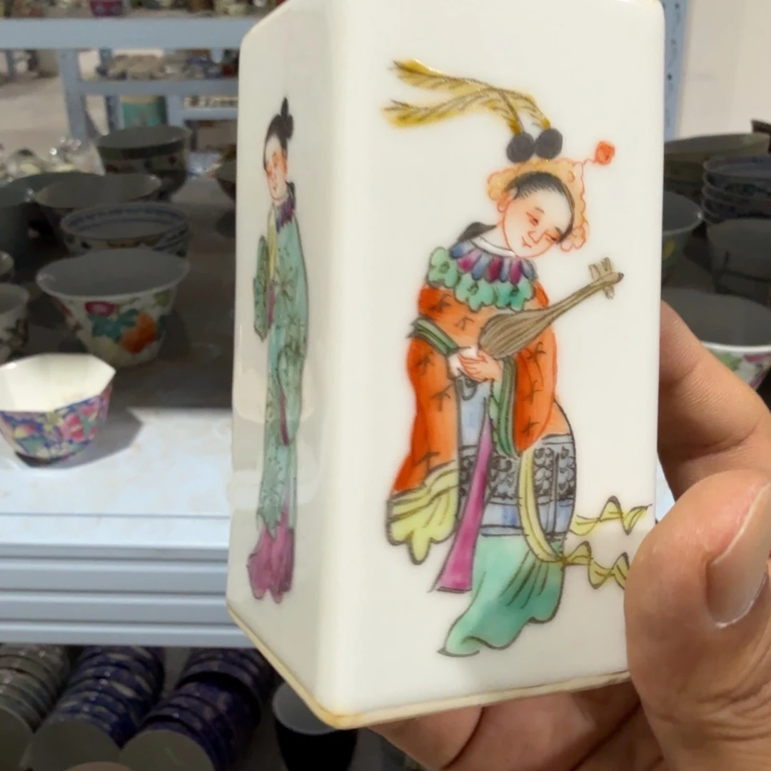 瓷片摆件手绘瓷器全部处理