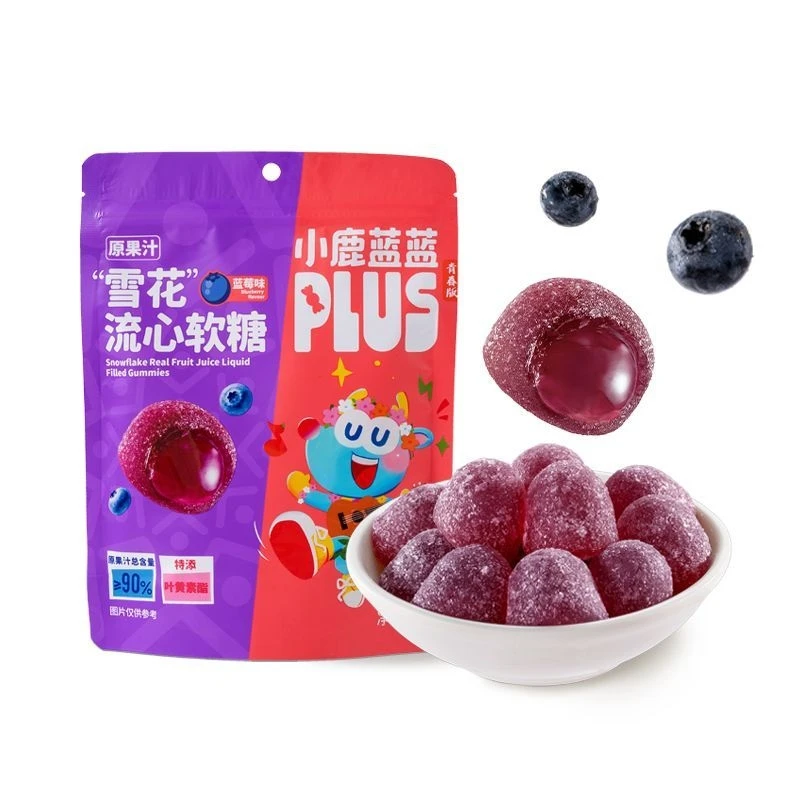 小鹿蓝蓝雪花流心软糖口味随机