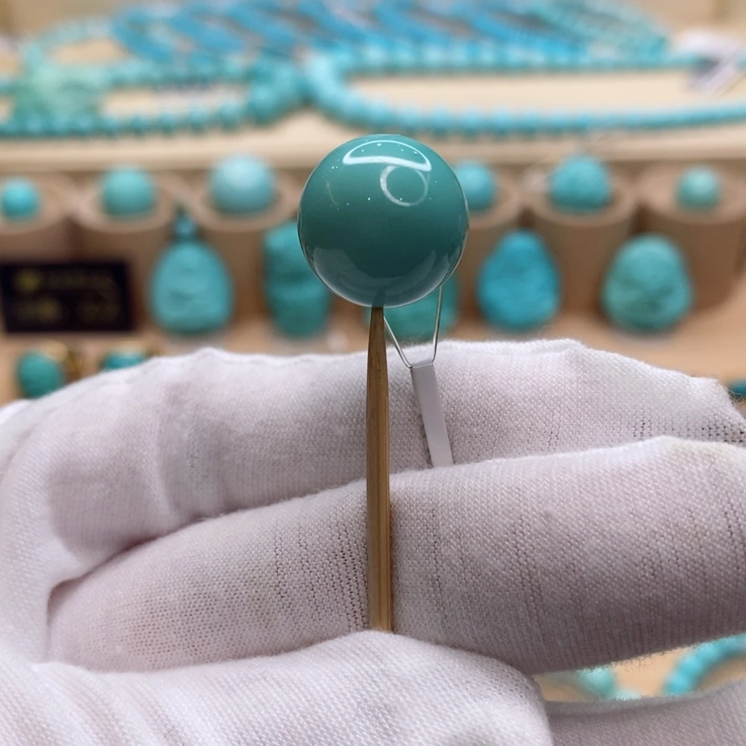 绿松石未镶嵌珠宝奇石14.8mm