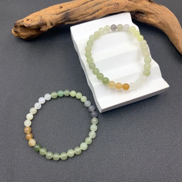 和田玉手串-多样性发一-250610004【尺寸约6mm】