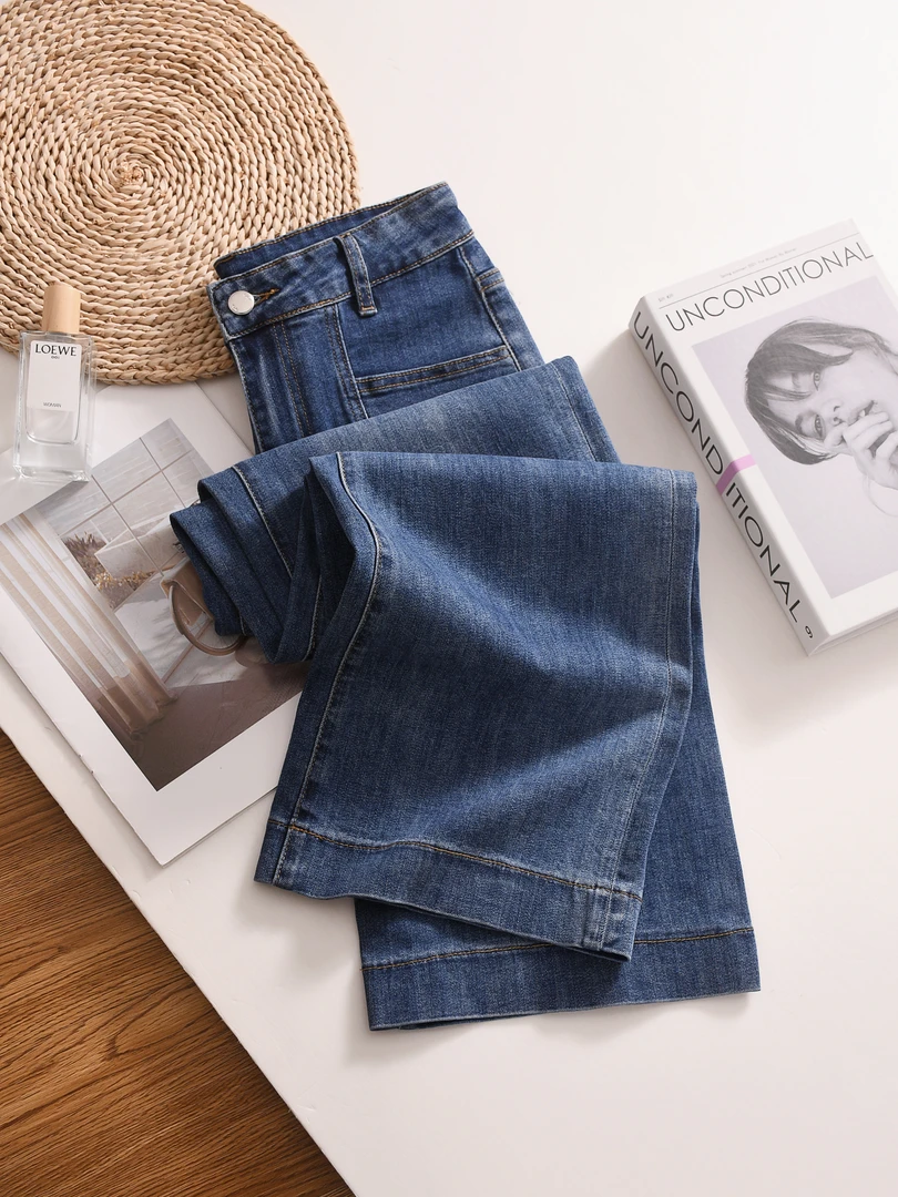 2026春款917直筒裤百搭女长裤时尚牛仔裤