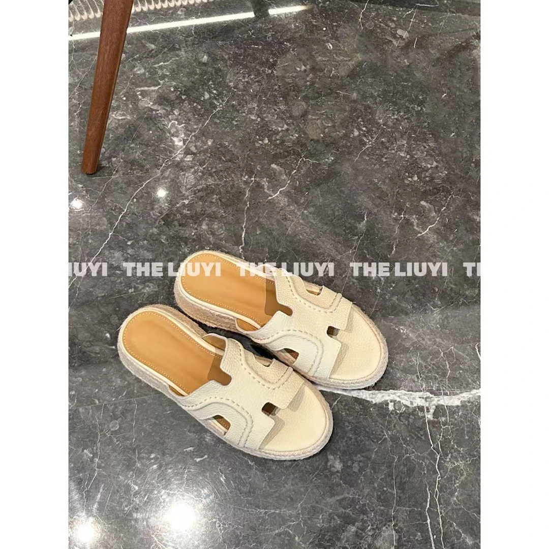 【LIUYI】夏季真皮舒适增高凉拖鞋2684