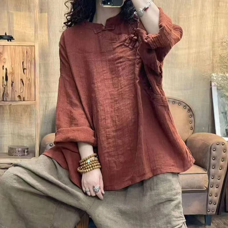 FF 8611 秋季新品复古奶奶款文艺休闲百搭女士上衣 胸围138长67