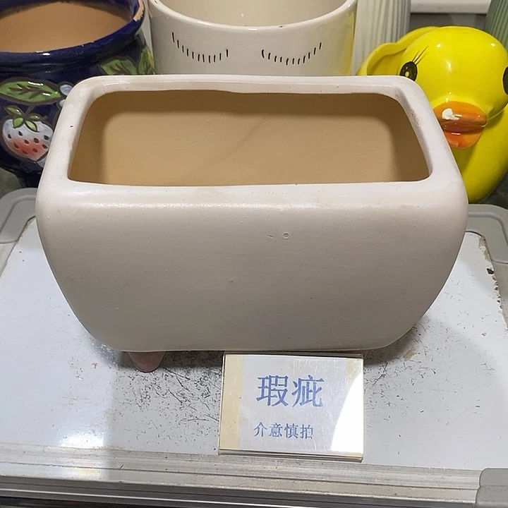 紫砂花盆多肉植物盆瑕疵有孔