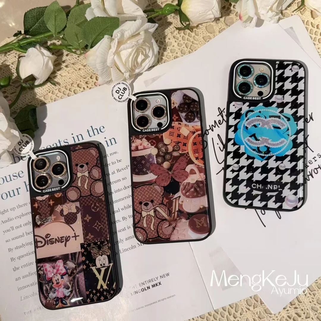 【定制】创意潮牌个性女款滴胶细闪全包防摔手机壳适用于苹果13-16