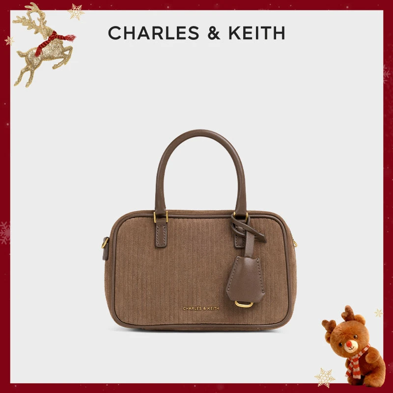 CHARLES & KEITH【流光风】25冬新款小号波士顿保龄球包30151589