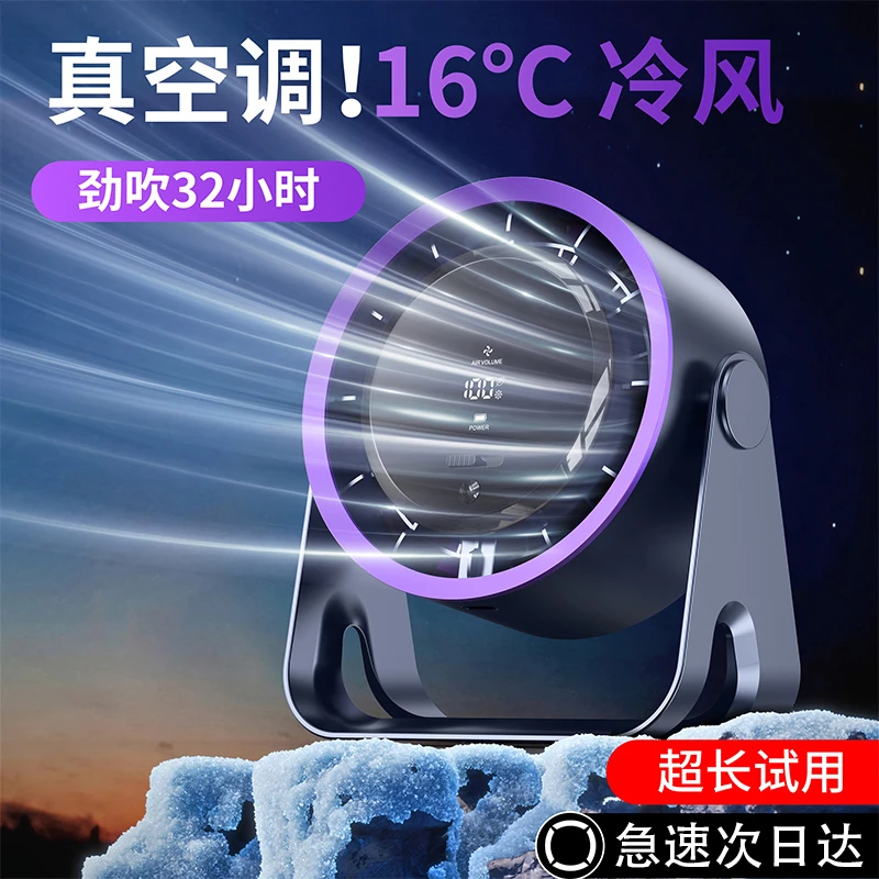 小风扇办公室桌面风扇宿舍专用风力大静音可充电散热小型便携式