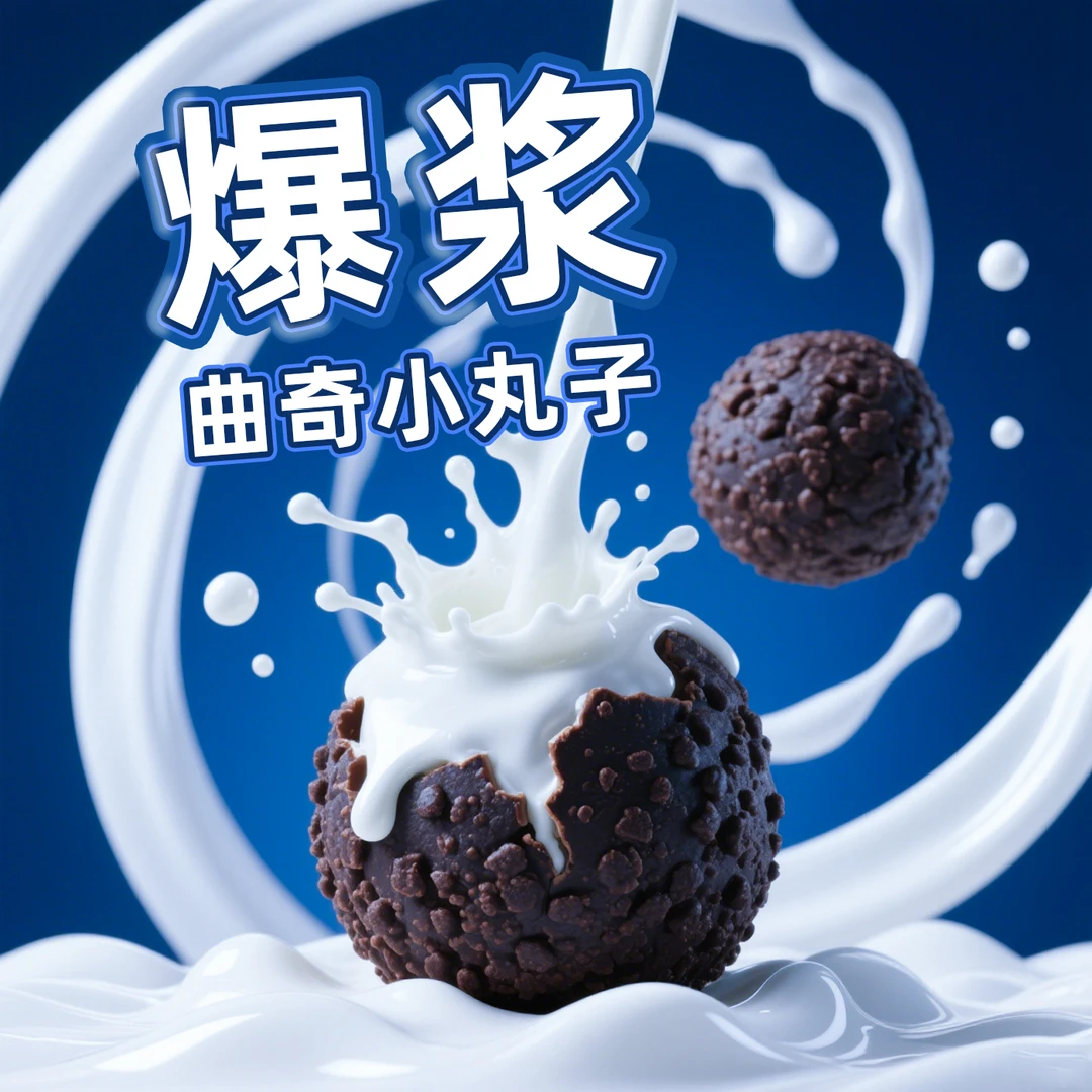 爆浆曲奇小丸子流心巧克力饼干网红解馋小零食小吃休闲食品