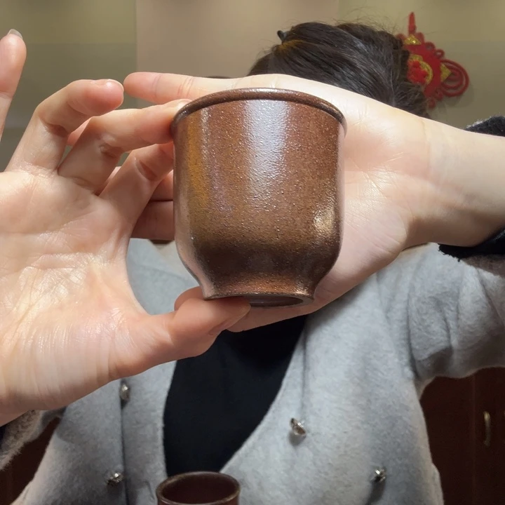 段泥茶杯柴烧主人杯100cc