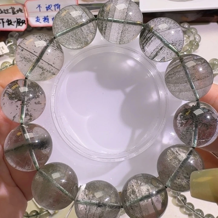 水晶未镶嵌手链绿幽灵19.5mm