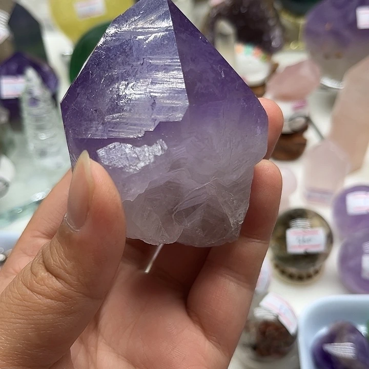 水晶珠宝半成品未镶嵌﹏**丶259克紫水晶原石